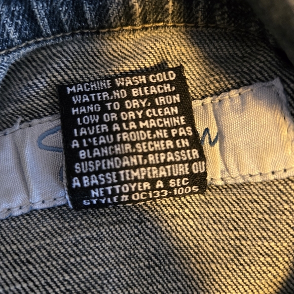 Denim Jacket Coat Size 7/8 Retro Rock 80"s Vibe Spring Outdoor Staple Classic - Picture 8 of 9